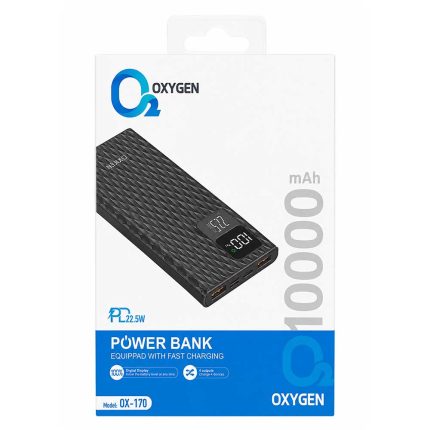 پاوربانک فست شارژ OXYGEN OX-170 10000mAh PD 22.5W