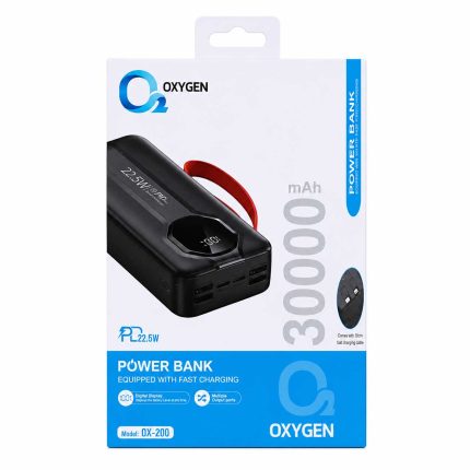 پاوربانک فست شارژ اکسیژن OXYGEN OX-200 30000mAh 22.5W