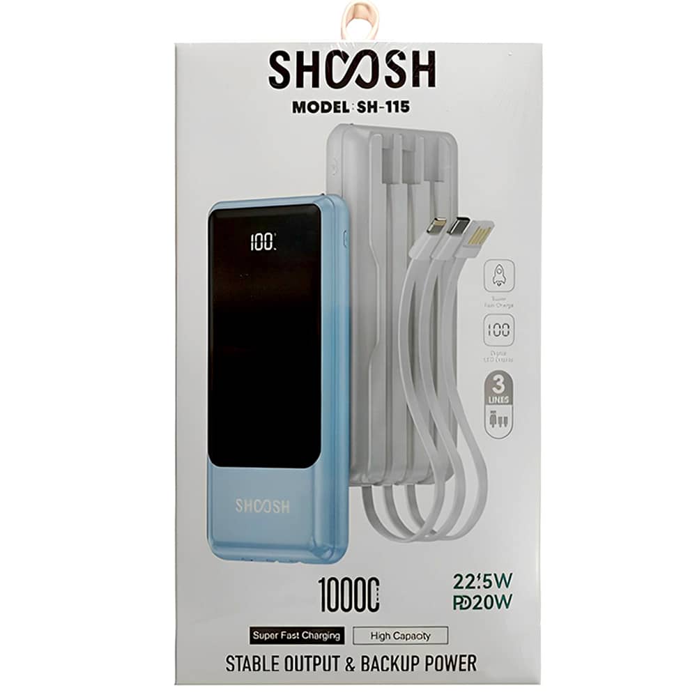 Power-Bank-SHOOSH-SH115-10000mah-22.5W.jpg پاوربانک شوش SHOOSH SH115 22.5W 10000mah - تصویر 1