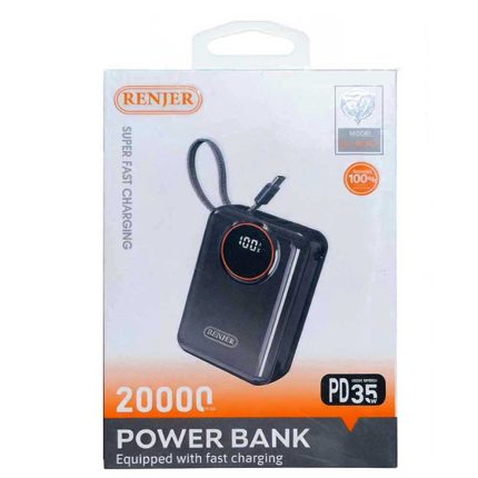 پاوربانک فست شارژ 20000 میلی آمپر رنجر Renjer RJ-P235 35W PD QC 3.0